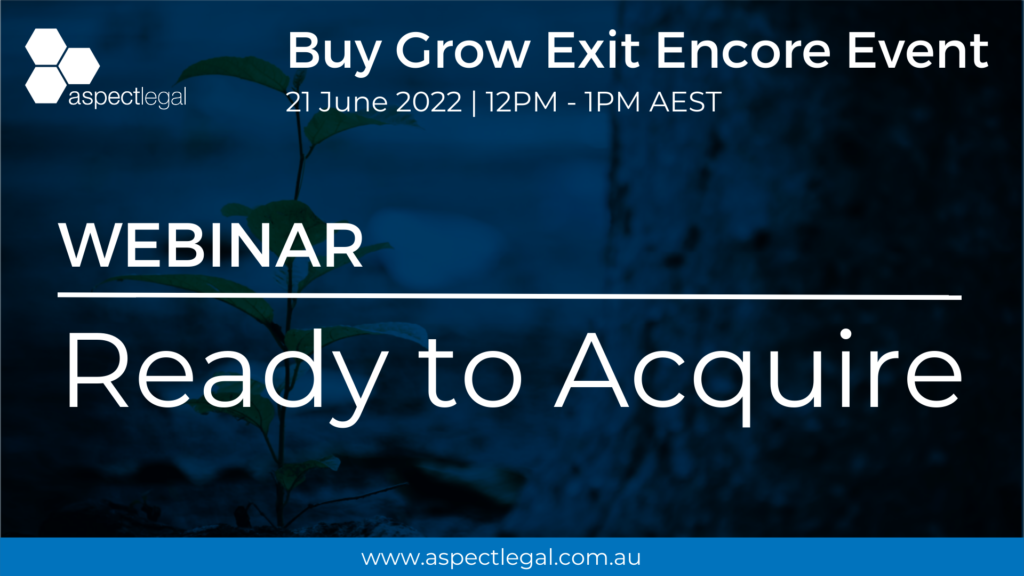 Ready to Acquire - Buy Grow Sell Encore Event